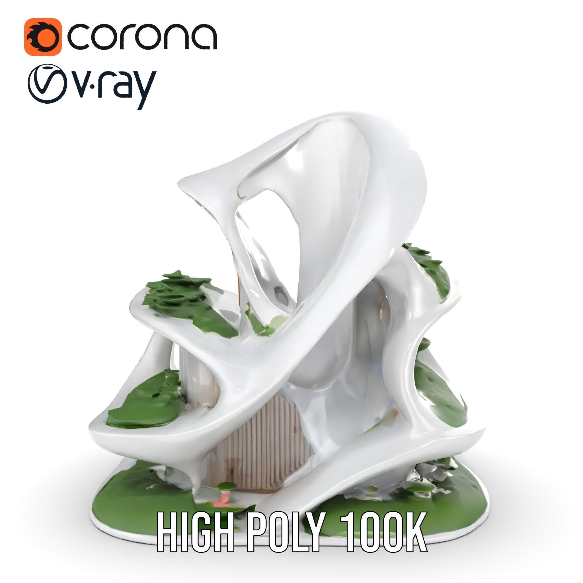 Futuristic Architectural Building D Model Pack Low-poly 3D model_28