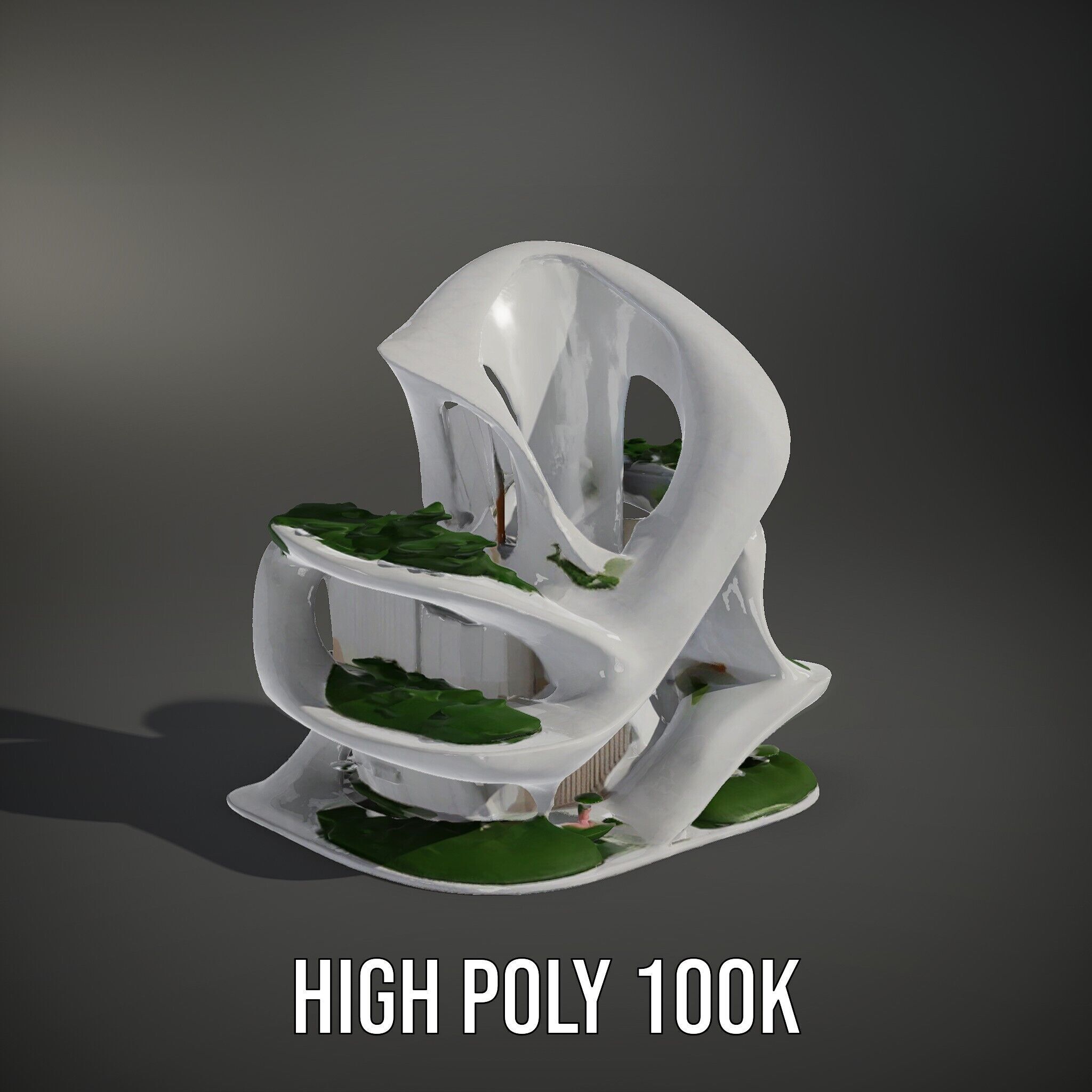 Futuristic Architectural Building D Model Pack Low-poly 3D model_11