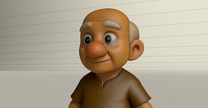 Stylized Game Ready Human Character Rigged named Mold Low-poly 3D model