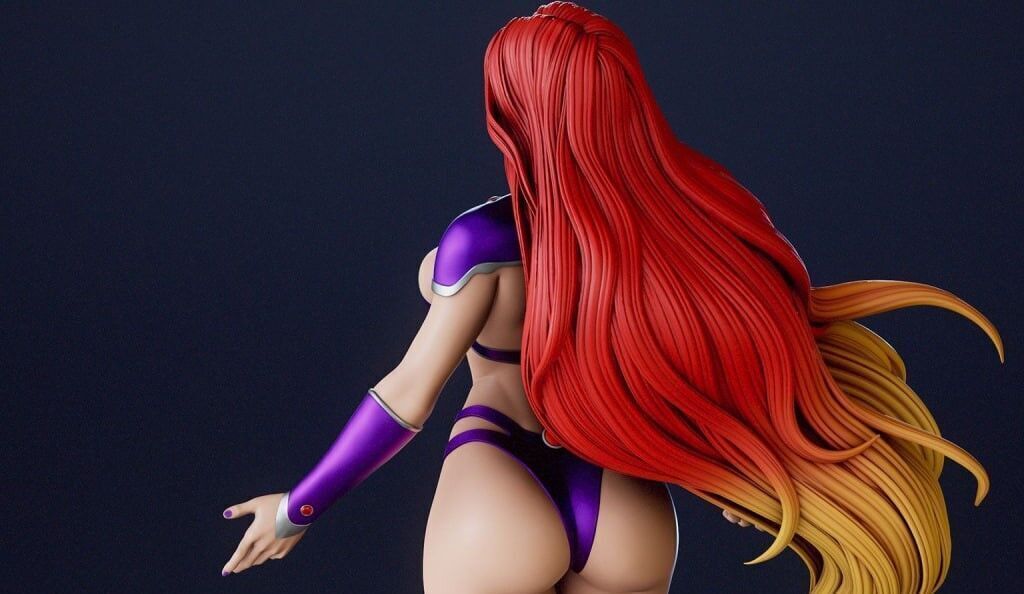 Starfire  sexy Alien Warrior Princess STL 3D print model_13