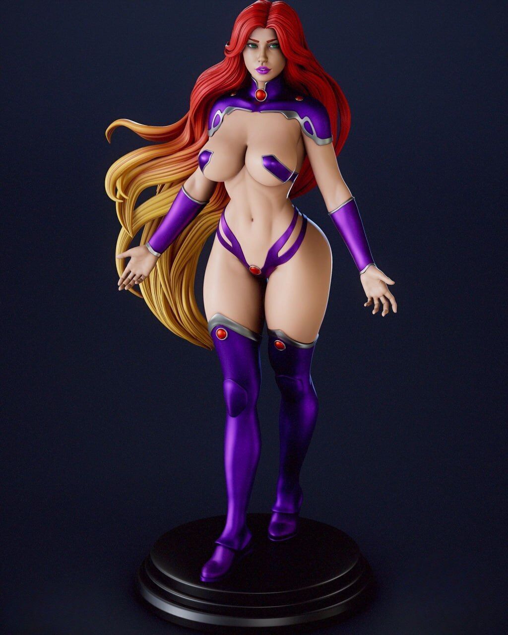 Starfire  sexy Alien Warrior Princess STL 3D print model_7