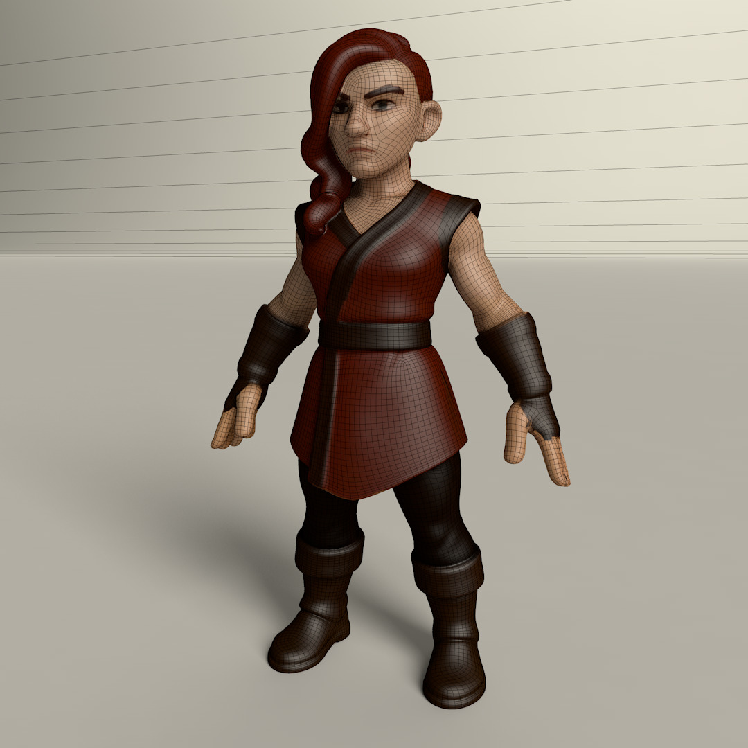 Stylized Game Ready Human Character Rigged named Mounace Low-poly 3D model_2