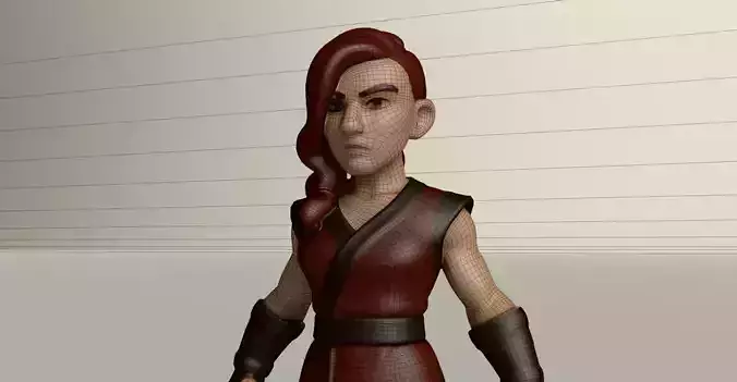 Stylized Game Ready Human Character Rigged named Mounace Low-poly 3D model