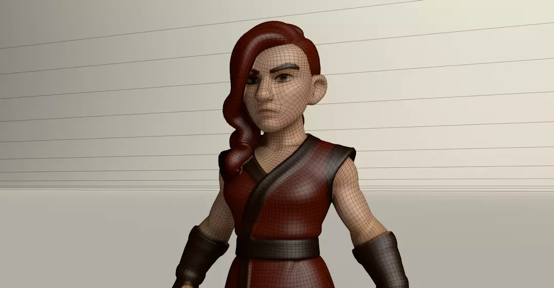 Stylized Game Ready Human Character Rigged named Mounace Low-poly 3D model_0