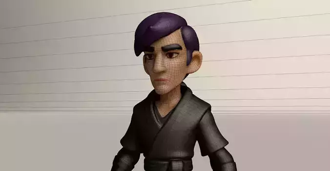 Stylized Game Ready Human Character Rigged named Murai