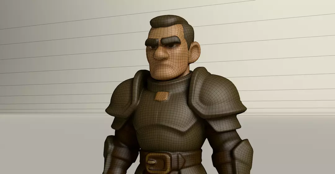 Stylized Game Ready Human Character Rigged named Nag Low-poly 3D model