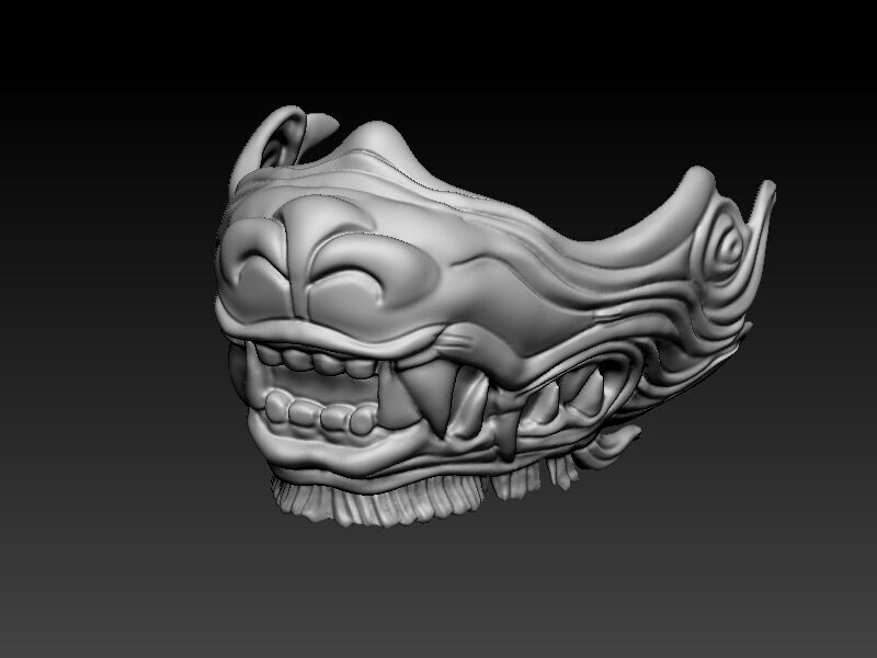 Dragon Mask 3D print model_3