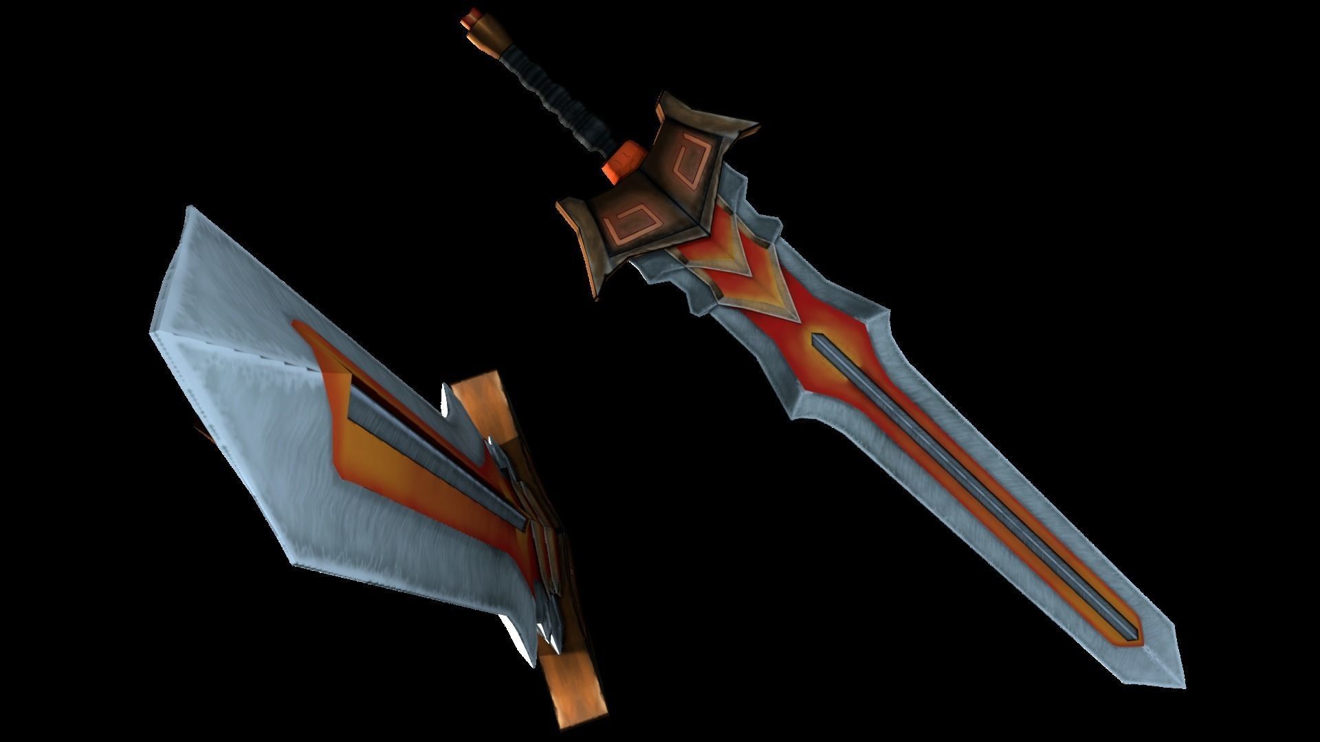 Free PBR and Cartoon Sword Free low-poly 3D model_0