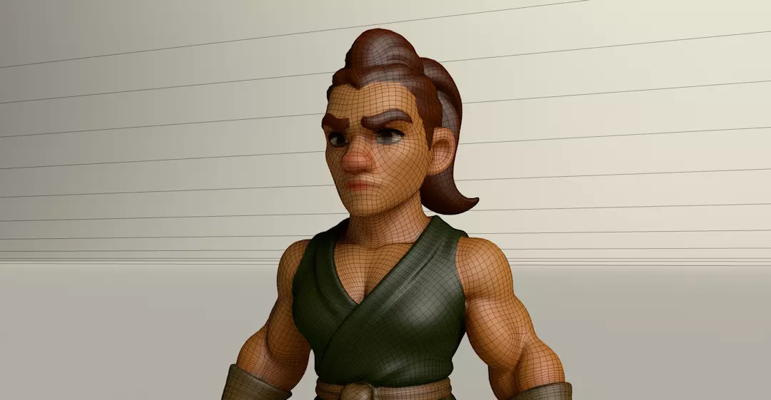 Stylized Game Ready Human Character Rigged named Neraal Low-poly 3D model_0