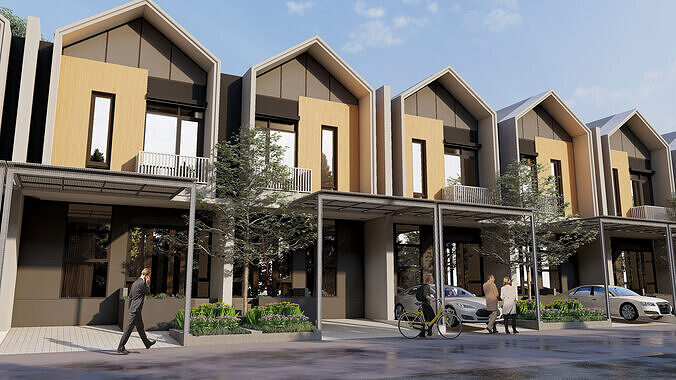 6x12 Two Floor House SketchUp DWG and Lumion Files 3D model