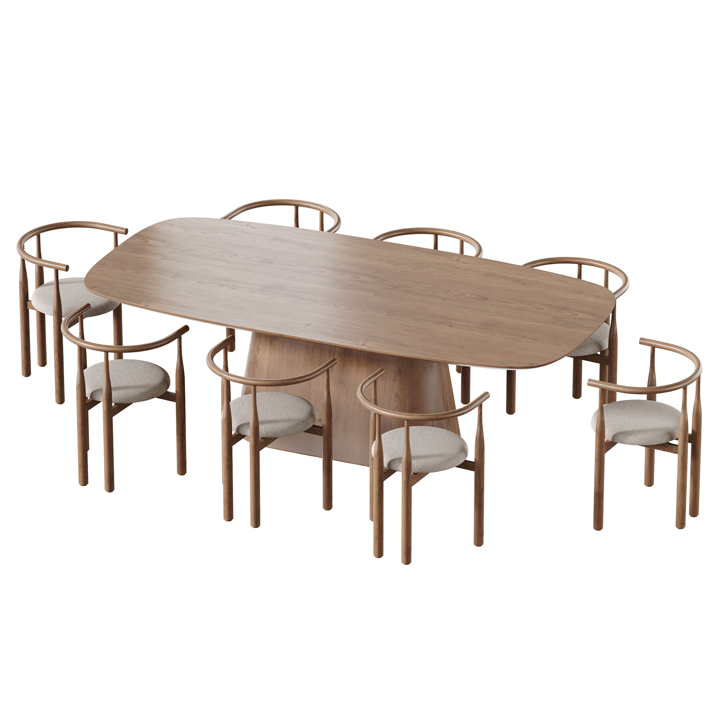 Dining table SHIMA 3D model_7