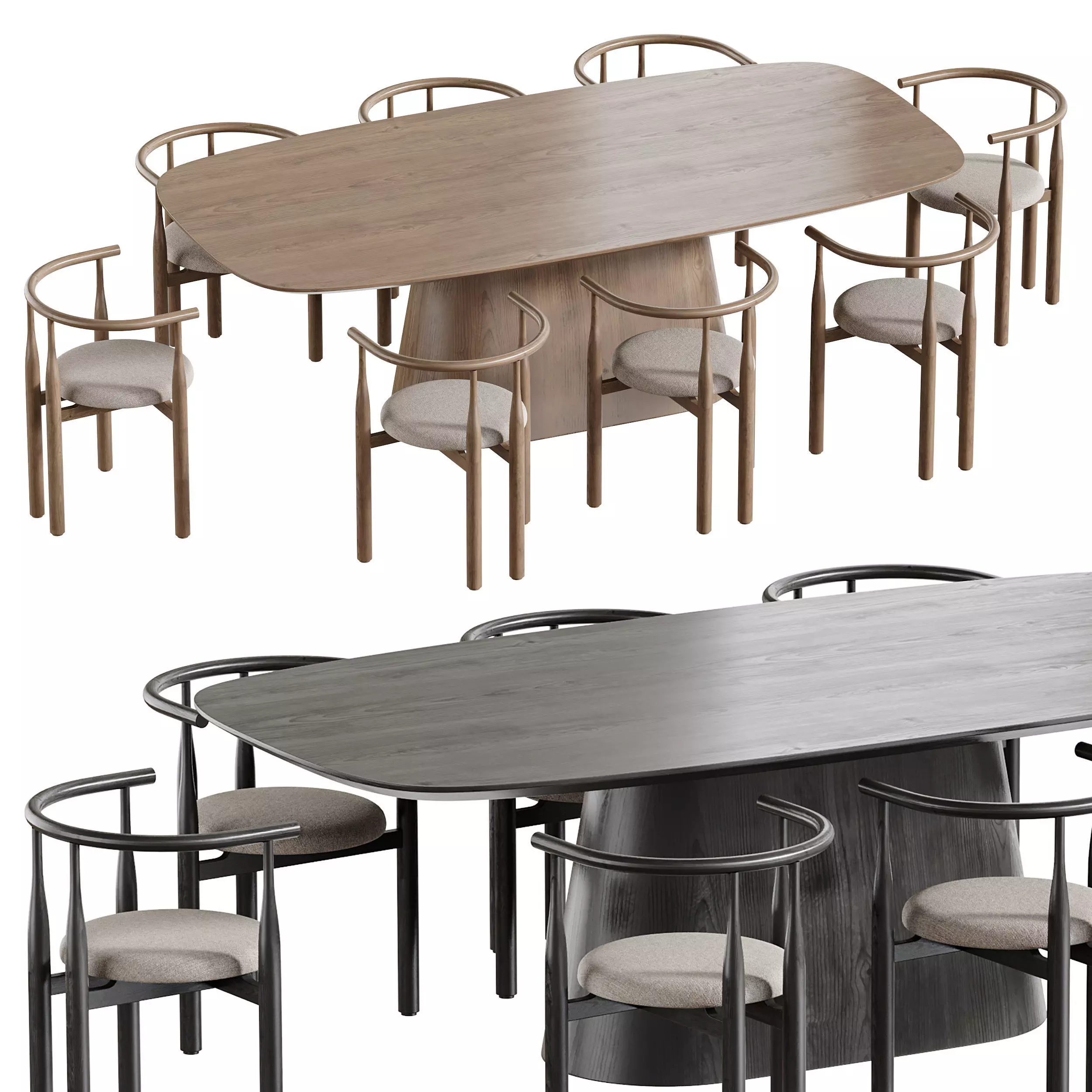 Dining table SHIMA 3D model_0
