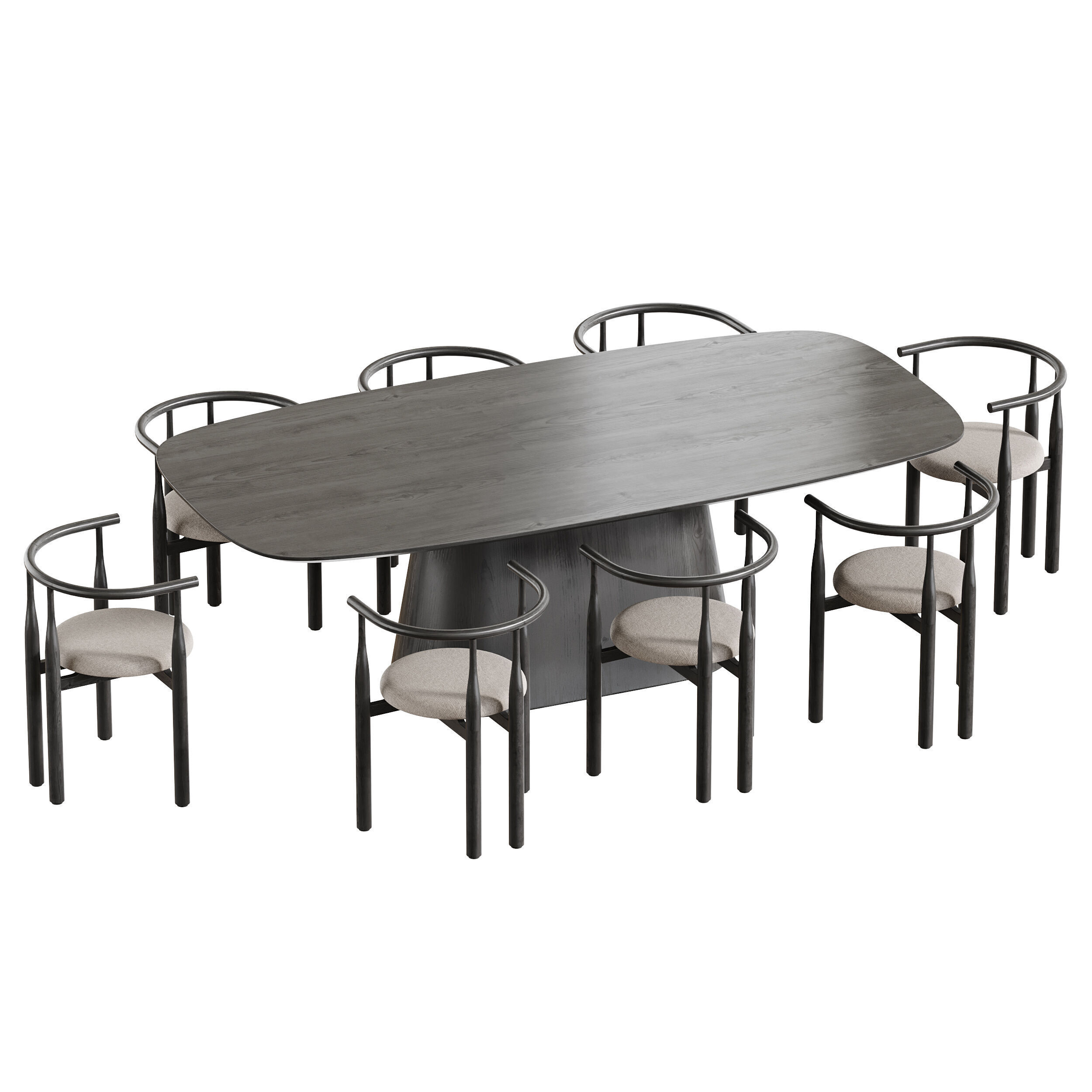 Dining table SHIMA 3D model_5