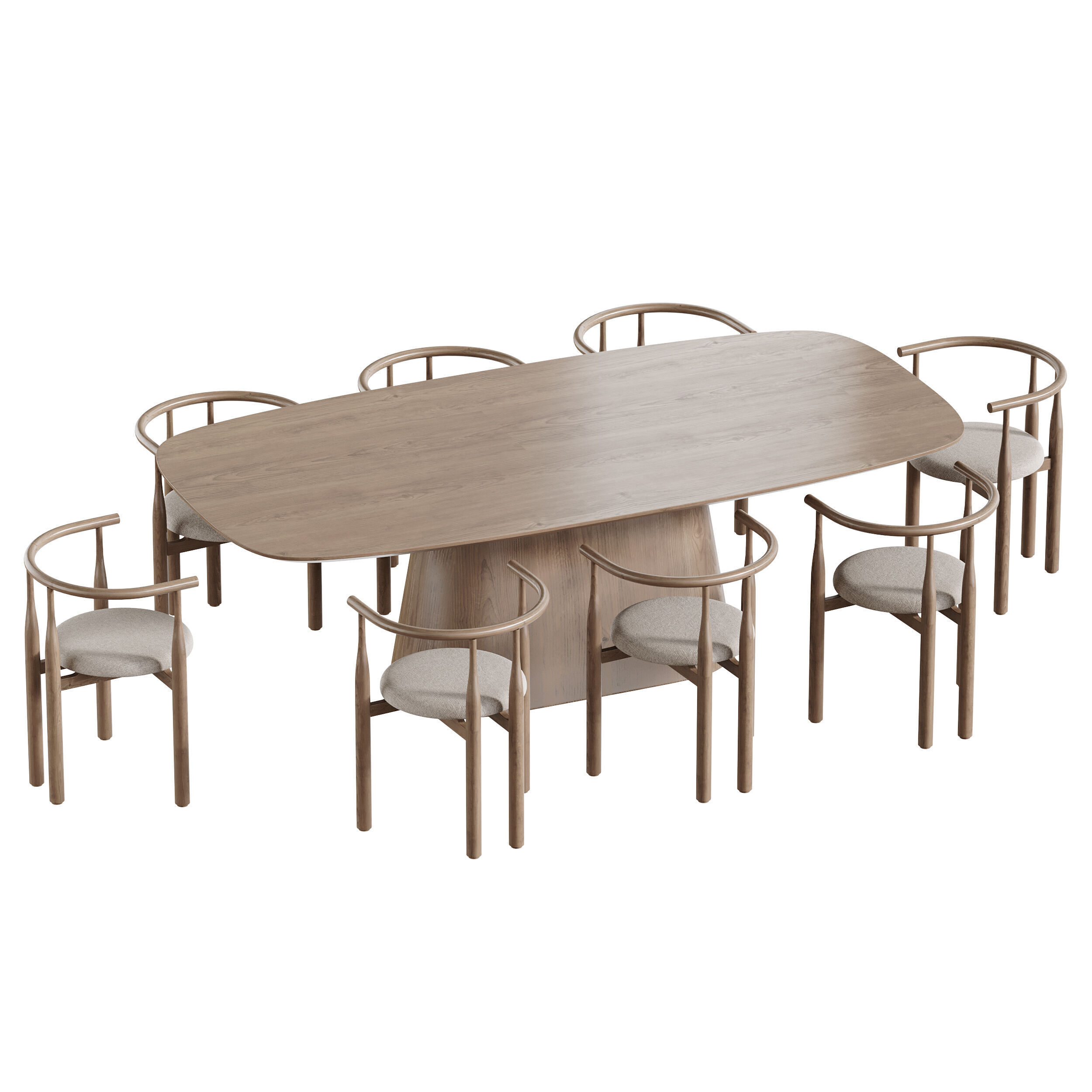 Dining table SHIMA 3D model_3