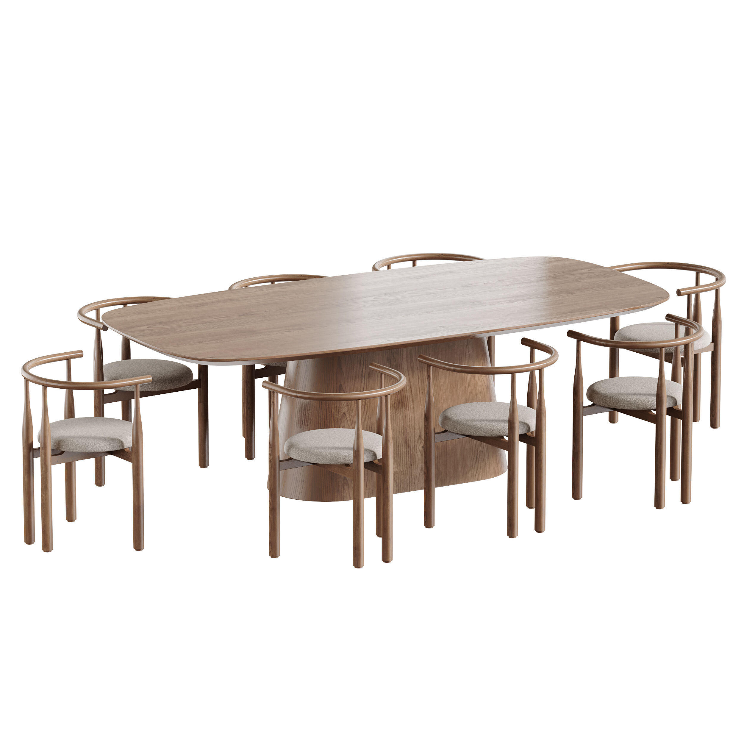 Dining table SHIMA 3D model_2