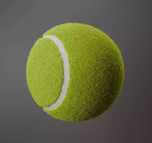 High detailed tennis ball