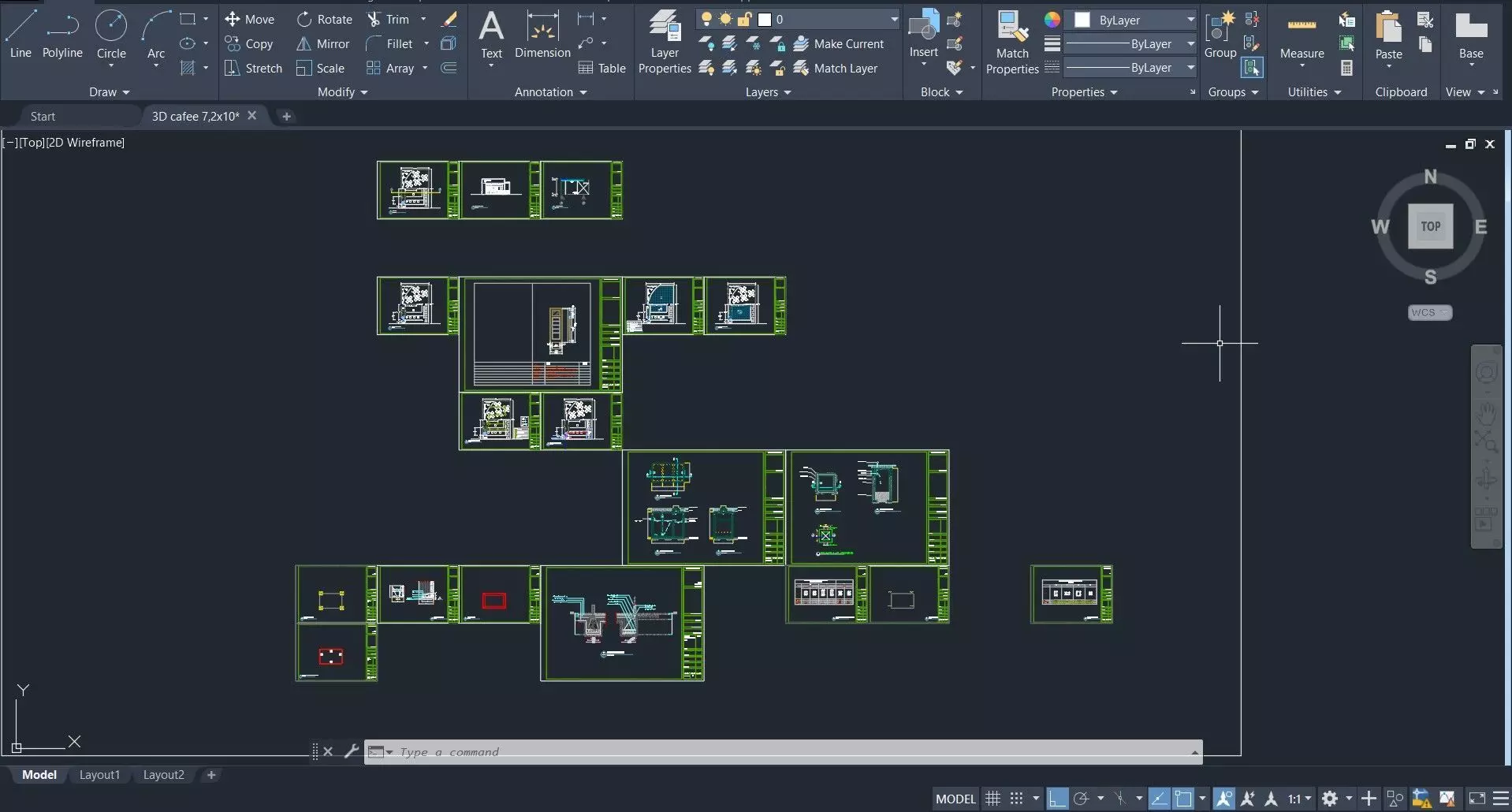 Outdoor Cafe 7x10 with SketchUp DWG and Lumion Files 3D model_6