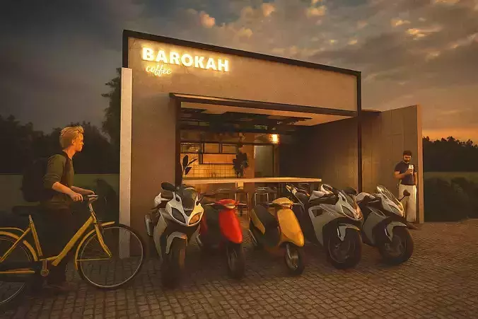 Outdoor Cafe 7x10 with SketchUp DWG and Lumion Files