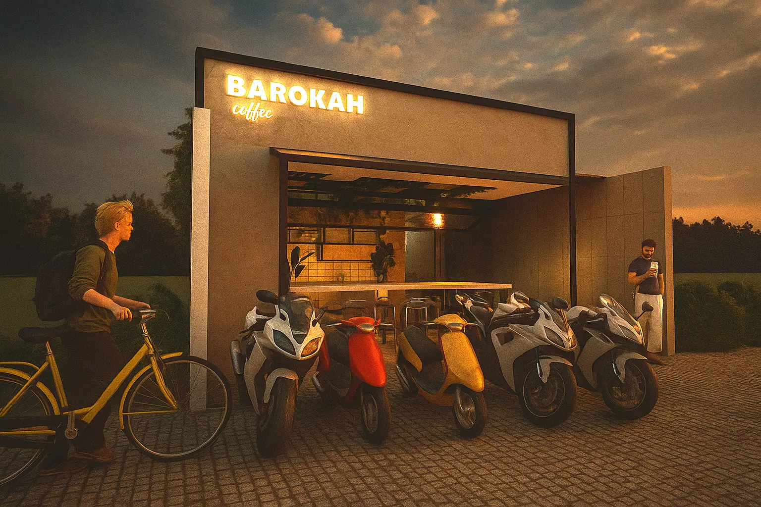 Outdoor Cafe 7x10 with SketchUp DWG and Lumion Files 3D model_0