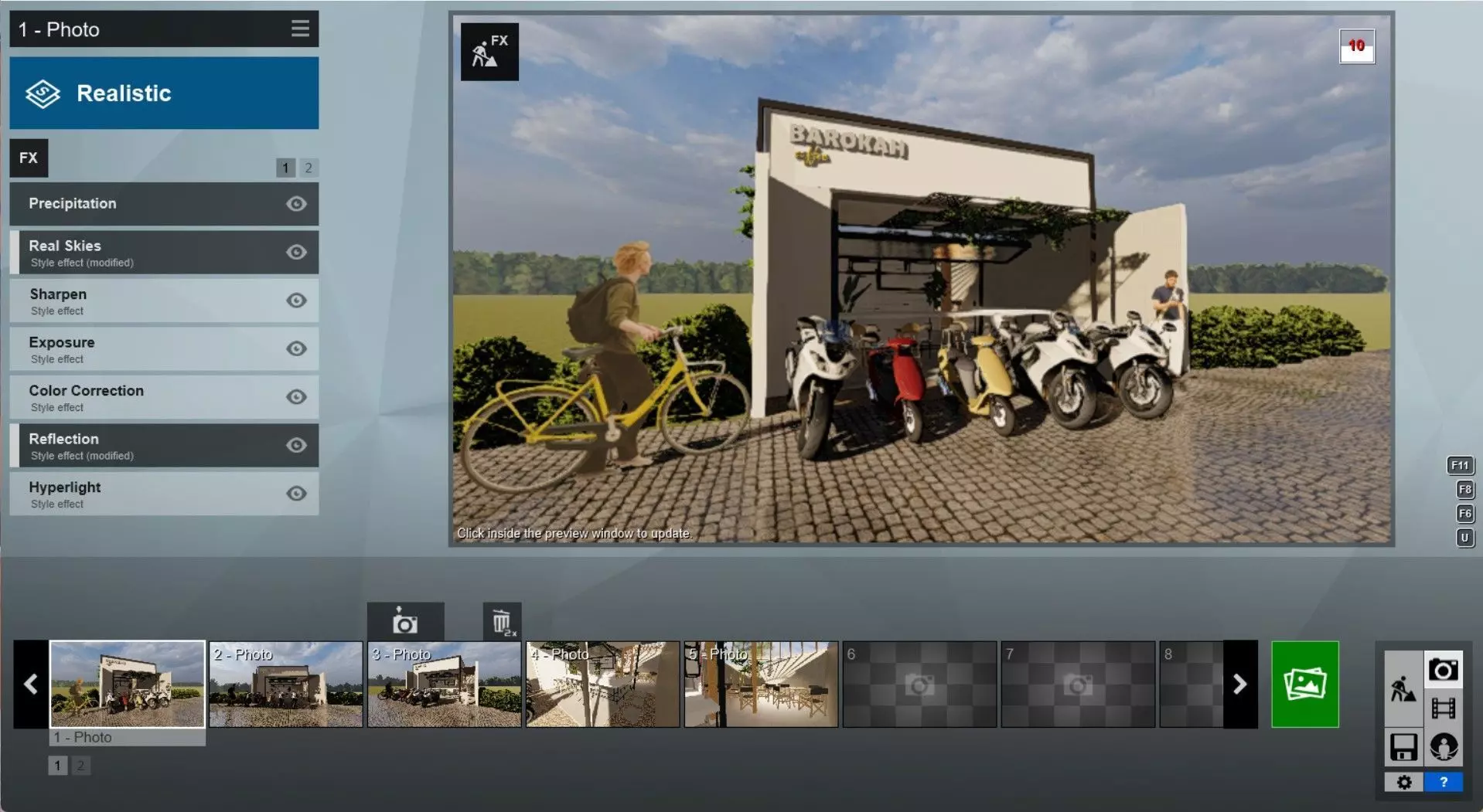 Outdoor Cafe 7x10 with SketchUp DWG and Lumion Files 3D model_5