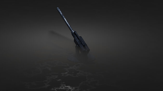 GameReady Rigged LowPoly WW2 Artillery Free low-poly 3D model