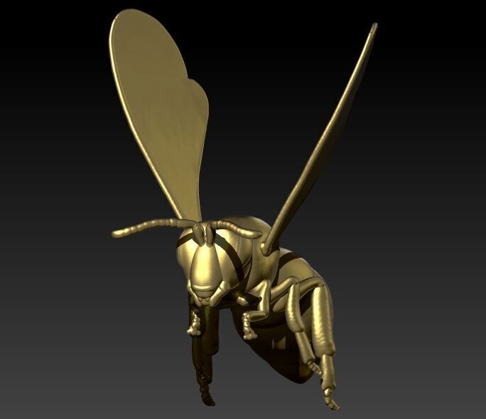 Bee Pendant charm necklace 3D print model_3