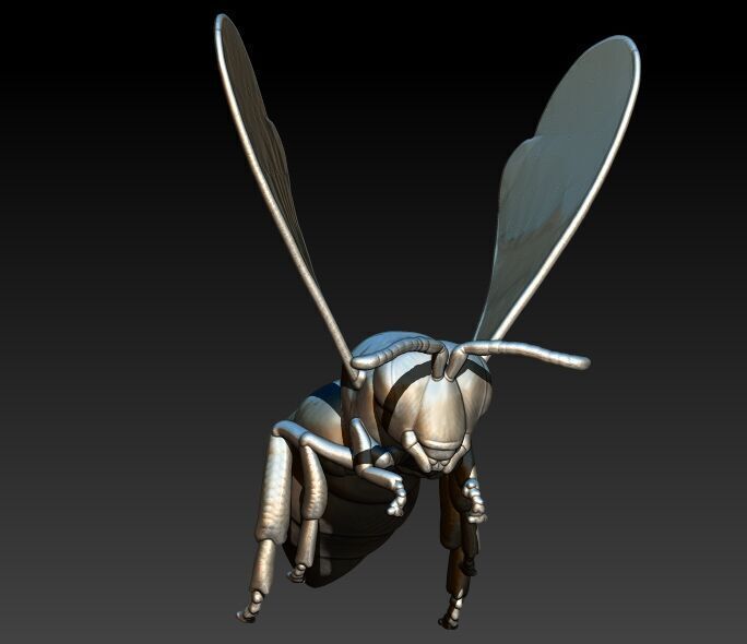 Bee Pendant charm necklace 3D print model_2