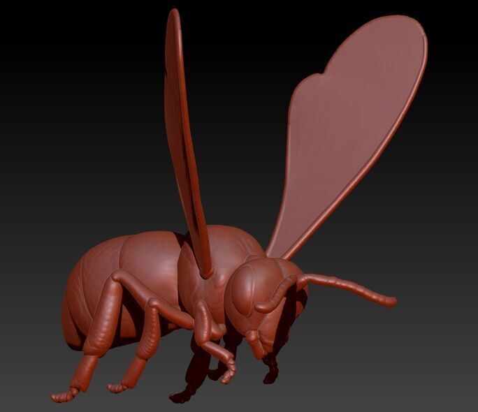 Bee Pendant charm necklace 3D print model_4