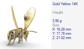 Bee Pendant charm necklace 3D print model_29