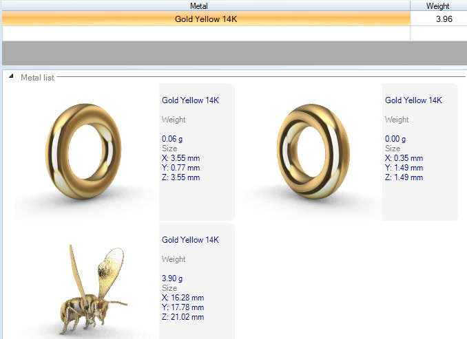 Bee Pendant charm necklace 3D print model_31