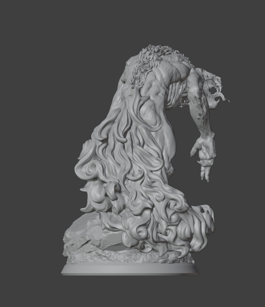 Shadow Wolf 50mm 3D print model_2