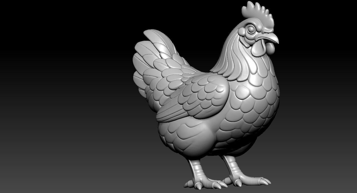 Chicken - The hen model - 3D print 3D print model_1