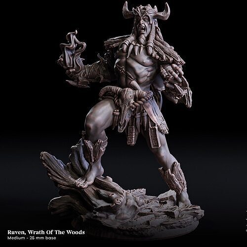 Ruven Wrath of the Woods 25mm 3D print model