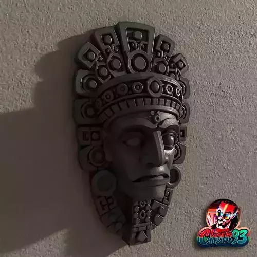 Aztec Wall Mask -Wall Decoration-stl for 3d printer