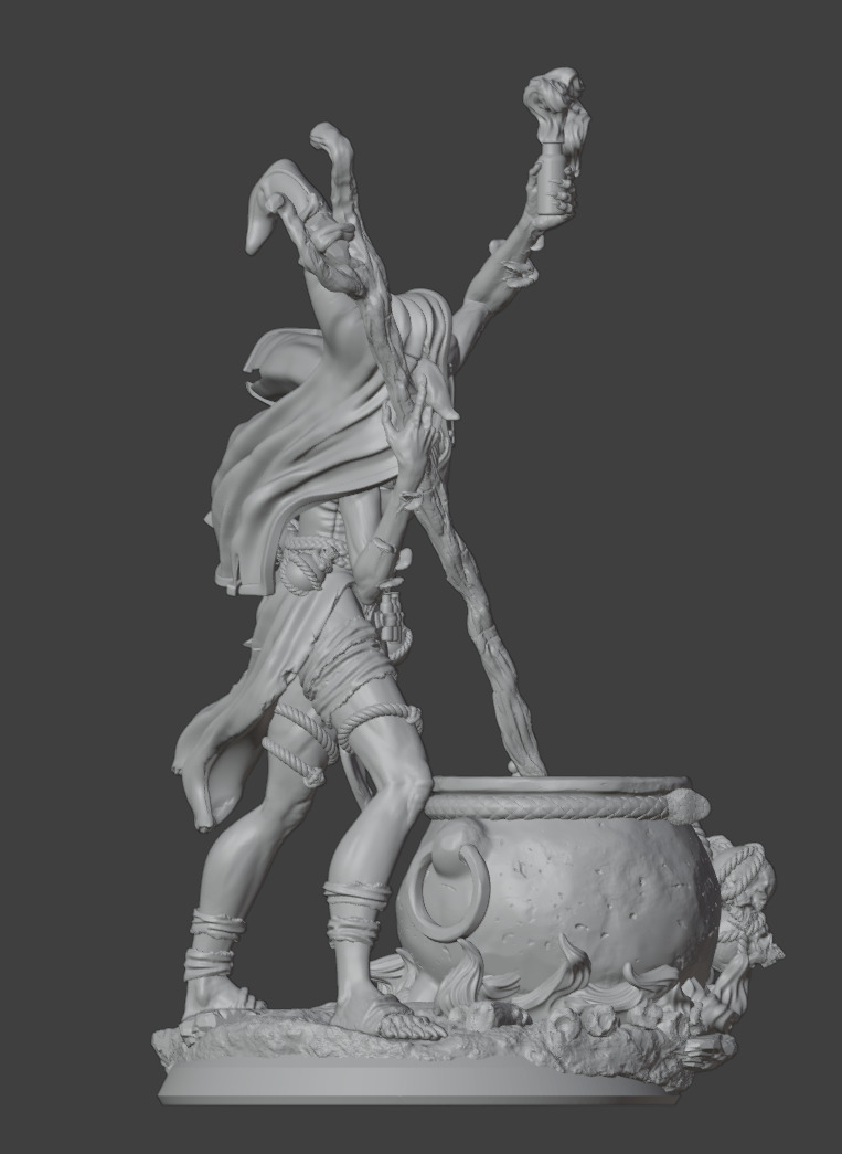 Poisonous Hag 25mm 3D print model_2