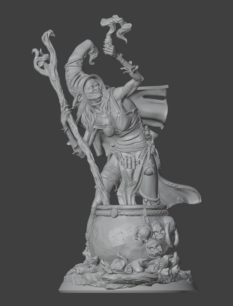 Poisonous Hag 25mm 3D print model_1