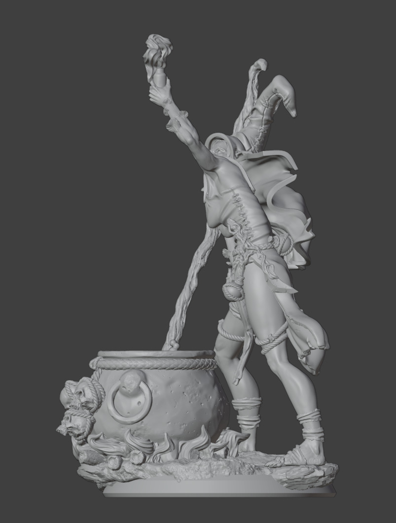 Poisonous Hag 25mm 3D print model_4