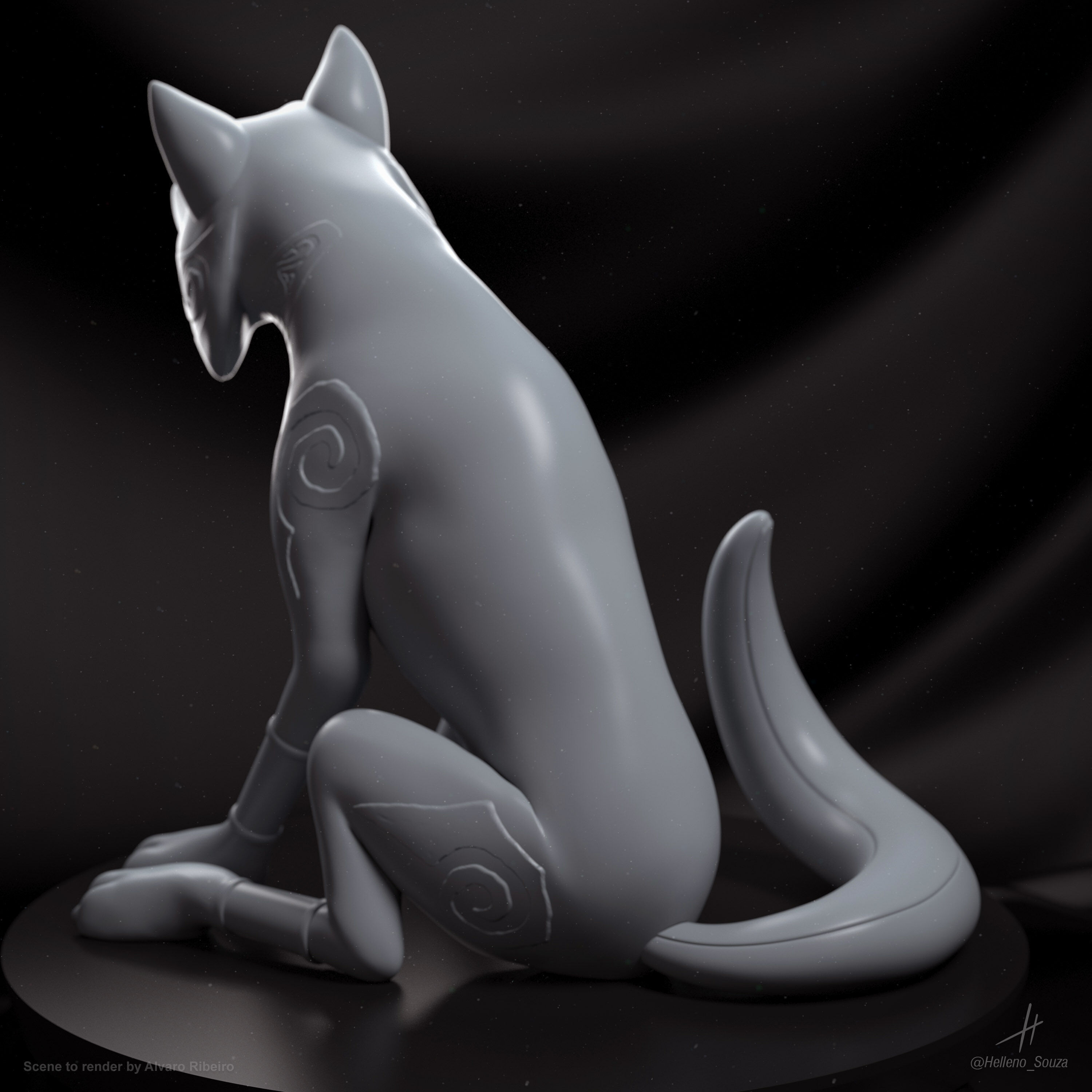 Wolfgang Shoebox Zoo - Pose 1 3D print model_3