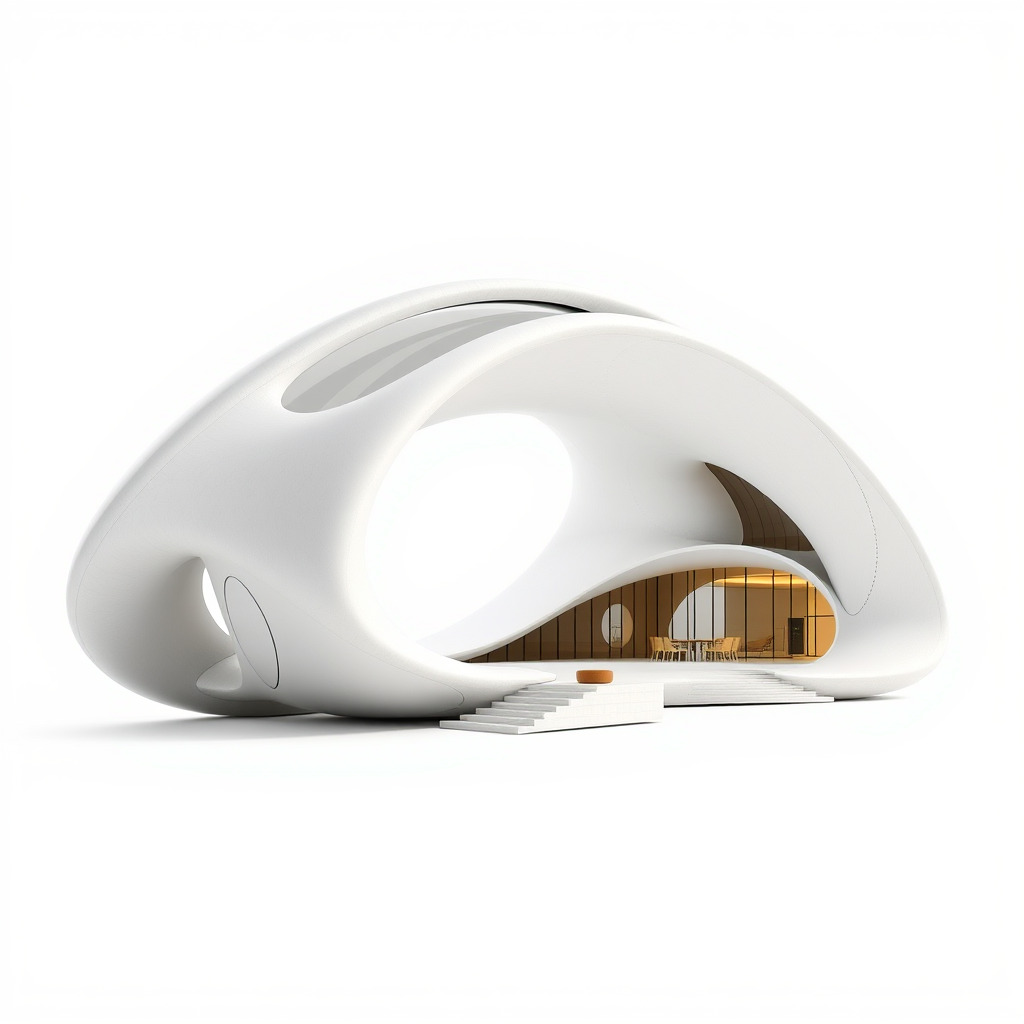 Futuristic Architectural Structure Model Pack Low-poly 3D model_2