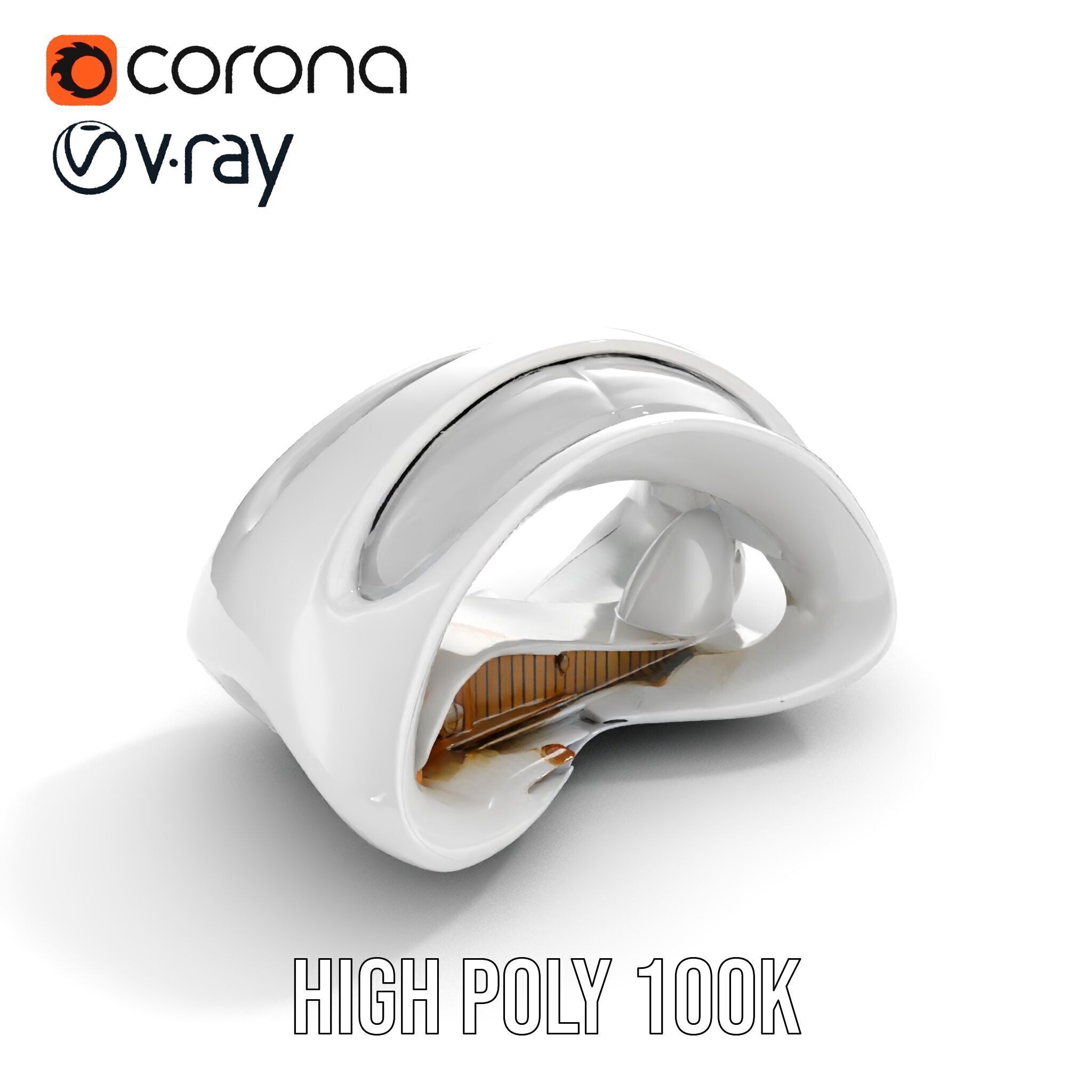 Futuristic Architectural Structure Model Pack Low-poly 3D model_9