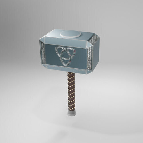 Thor Hammer Low-poly 3D model