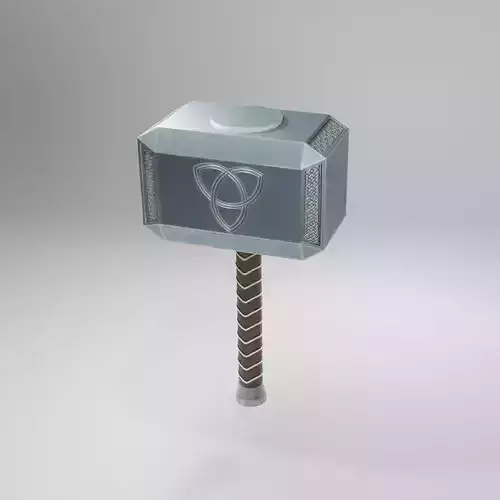 Thor Hammer Low-poly 3D model
