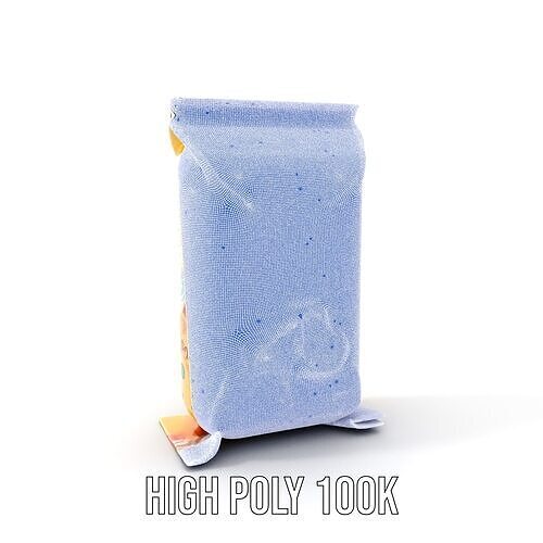 Colorful Noodle Packaging D Model Pack Low-poly 3D model 4