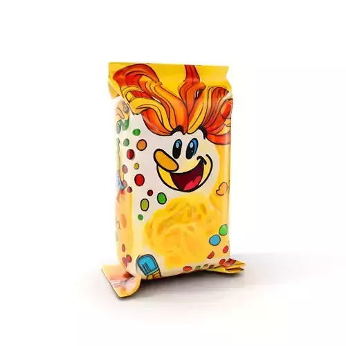 Colorful Noodle Packaging D Model Pack Low-poly 3D model