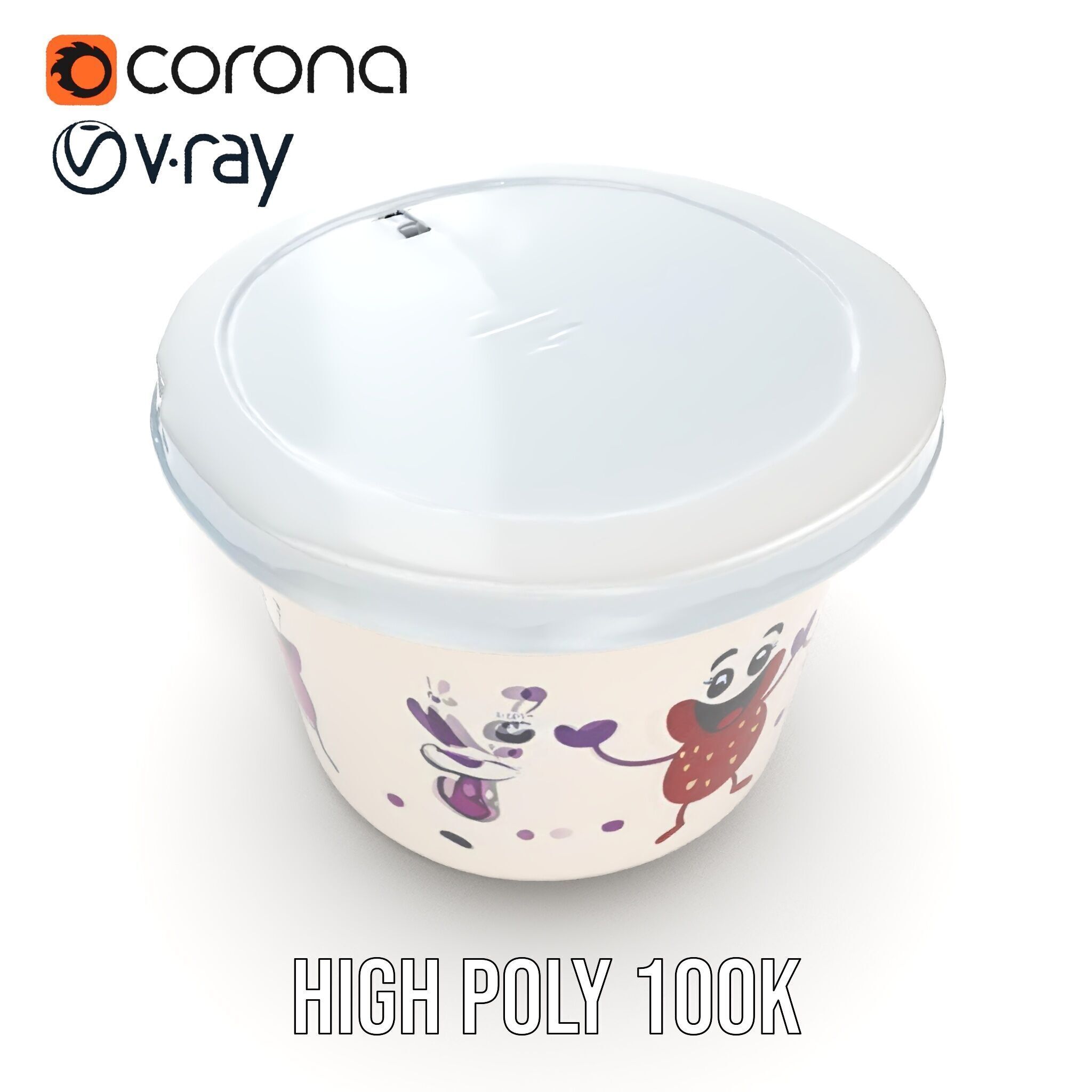 Decorative Fruit Characters Model Pack Low-poly 3D model_21