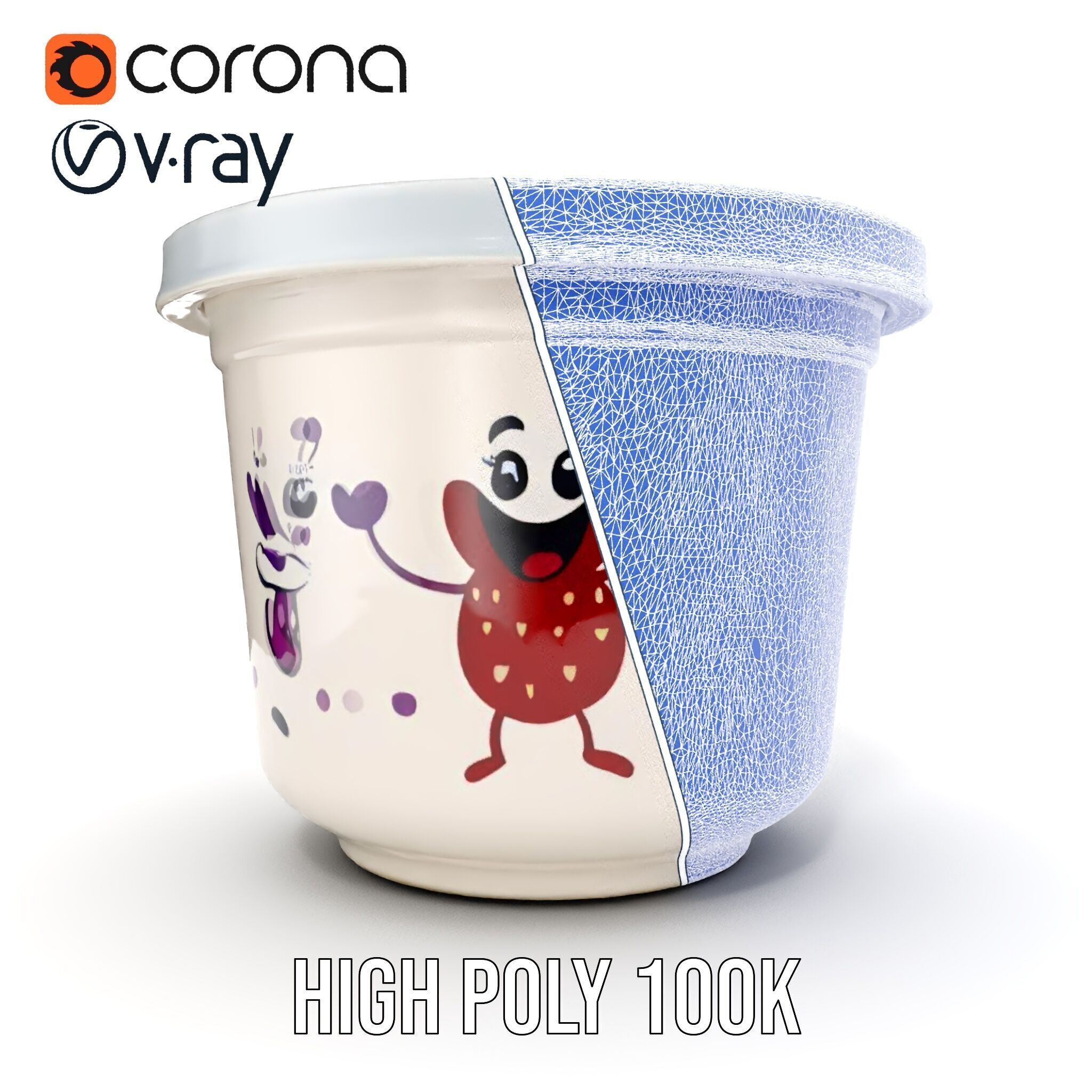 Decorative Fruit Characters Model Pack Low-poly 3D model_38