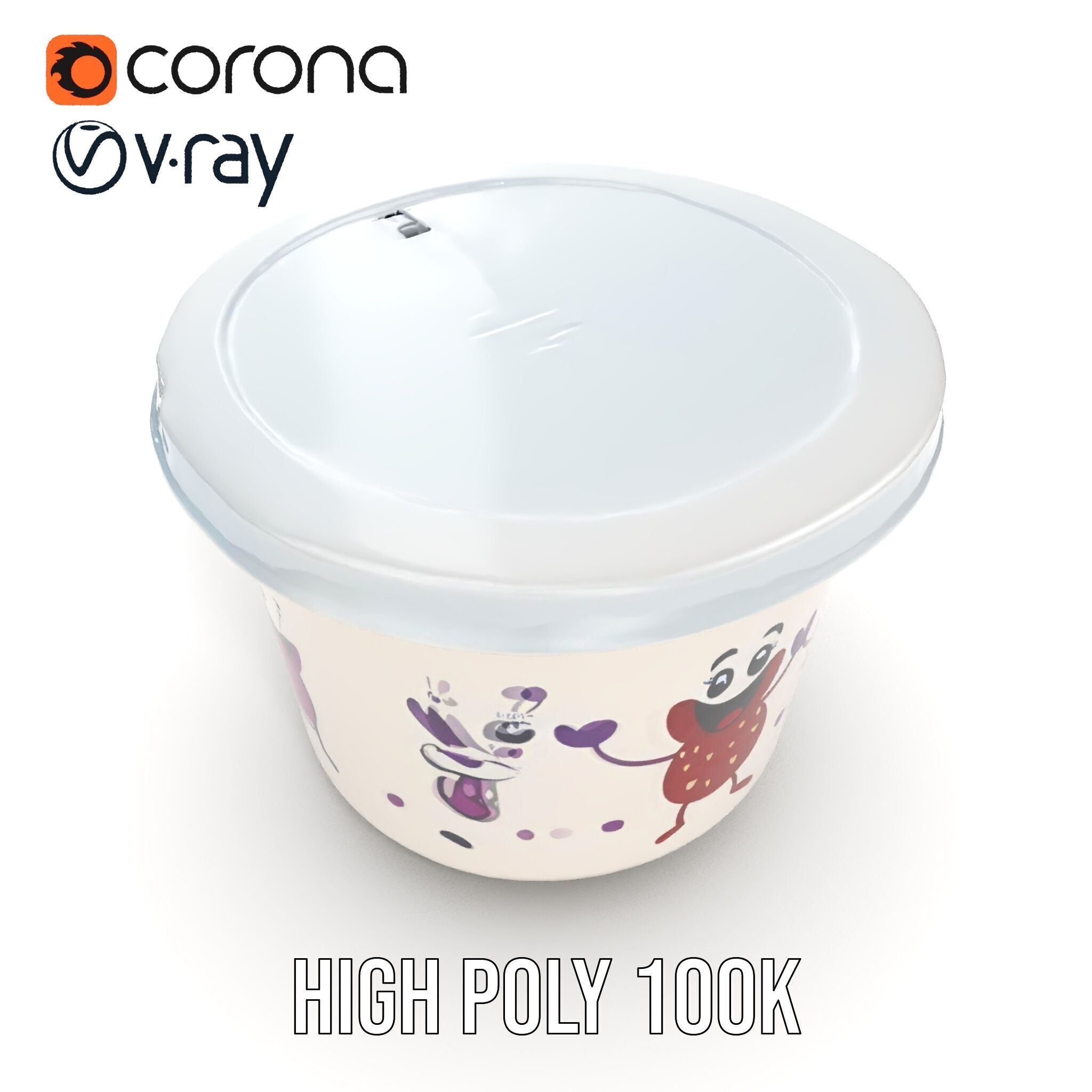 Decorative Fruit Characters Model Pack Low-poly 3D model_22