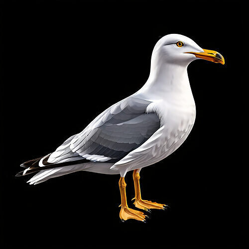 Realistic Seagull 3D Model Low-poly 3D model