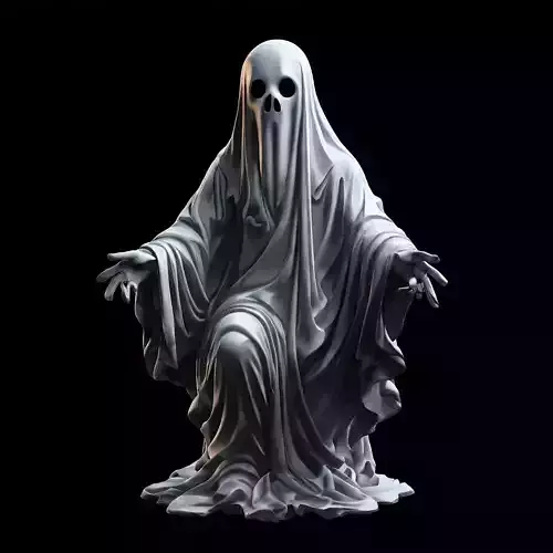 Realistic Kneeling Ghost 3D Model Low-poly 3D model Realistic Kneeling Ghost 3D Model Low-poly 3D model