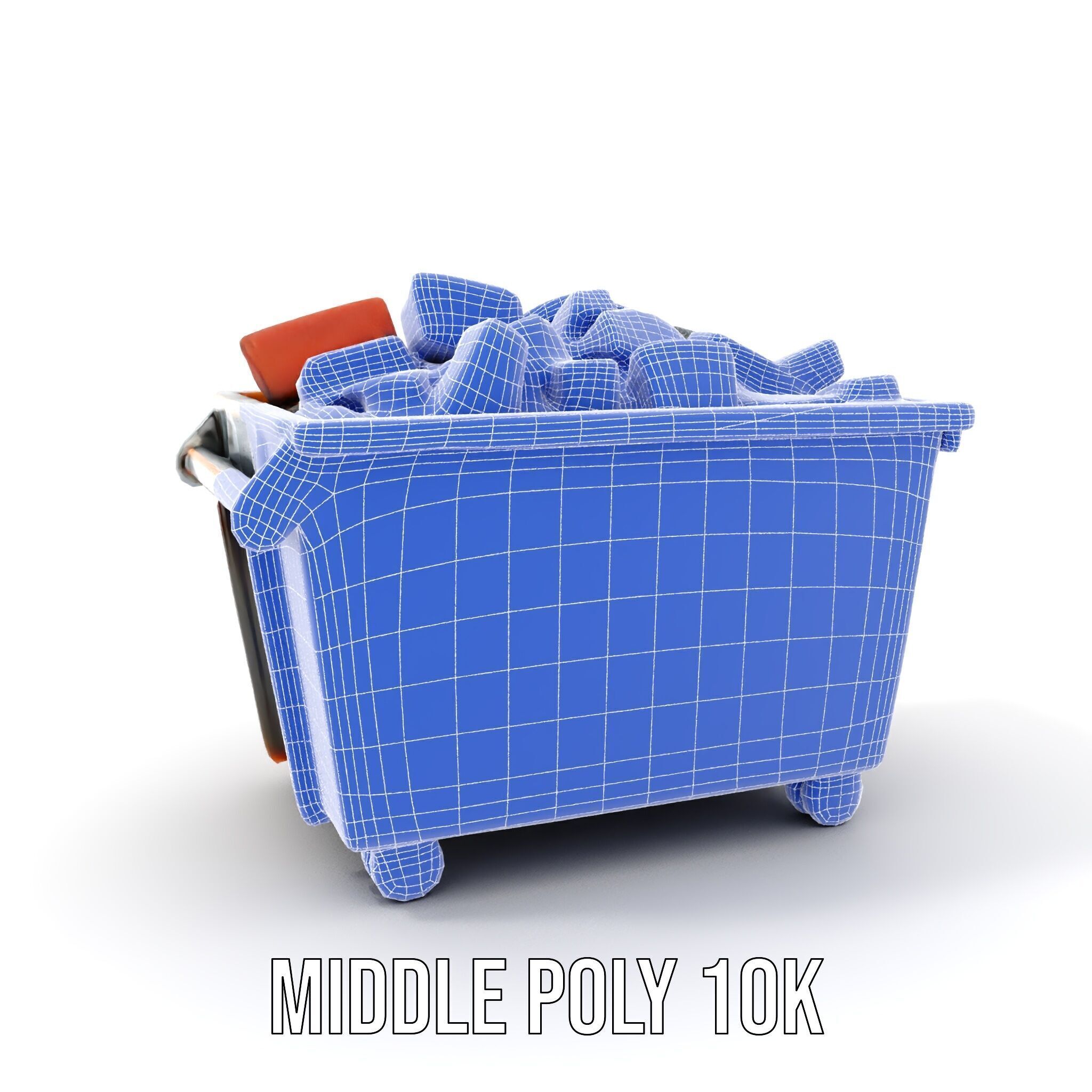 Industrial Dumpster with Bricks Model Pack Low-poly 3D model_15